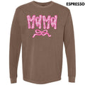 Mama Patterned Coquette Long Sleeve Comfort Colors T-Shirt Hoodie, Sweatshirt | CiraTrend.com