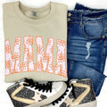 Mama Retro Flowers Gildan Sweatshirt -- SAND T-Shirts, Hoodie | CiraTrend.com