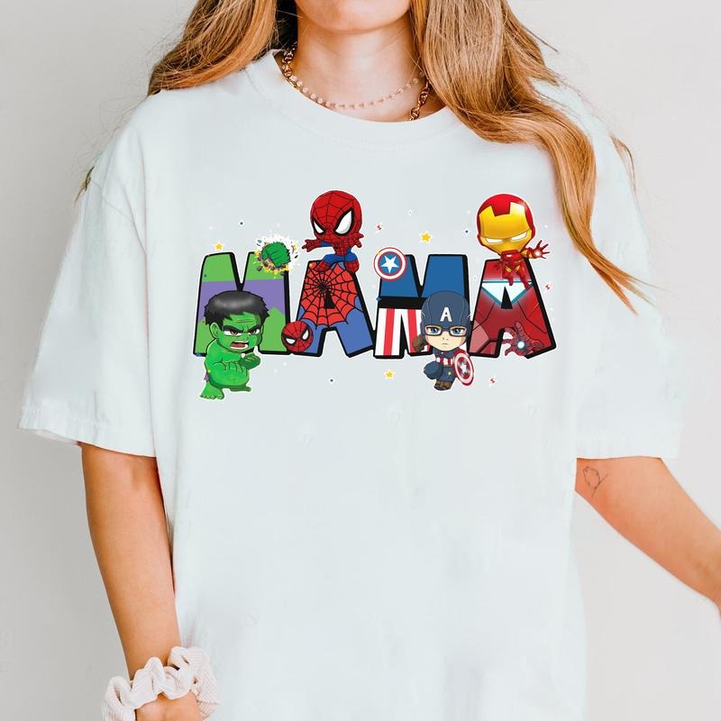 Mama S1per Her0es Shirt, S1per Heroes Mom Shirts, Cartoon Mama Shirt, Mama Sweatshirt, Mother's Day Shirt, Gift For Mom...