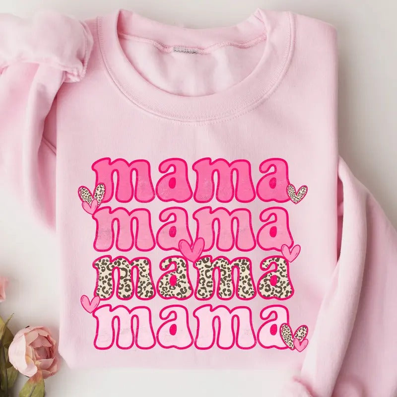 Mama Sweatshirt - Cozy Love Gift for Mom, Mother's Day Crewneck for Women T-Shirts, Hoodie | CiraTrend.com