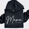 Mama Sweatshirt, Gift for Mom, Mother's Day gift, Mama Est. Sweatshirt, Casual Cotton Sweatshirt Unisex True to Size,...