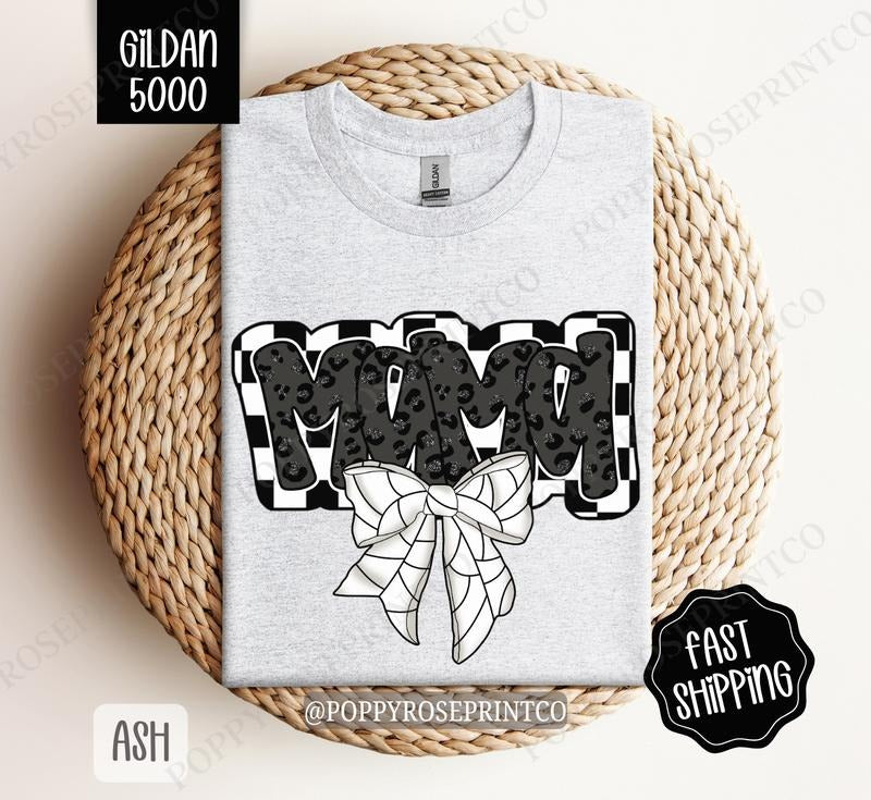 Mama Volleyball Bow Gildan T-shirt, Volleyball Mom Shirt, Volleyball Mama Tee Hoodie, Sweatshirt | CiraTrend.com
