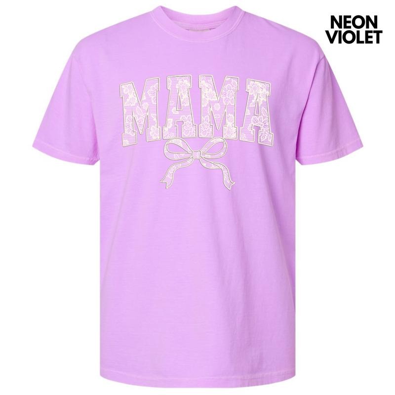 Mama White Lace Coquette Comfort Colors T-Shirt 'NLB' Hoodie, Sweatshirt | CiraTrend.com