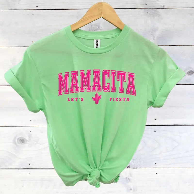 Mamacita Let's Fiesta Soft Graphic Tee Hoodie, Sweatshirt | CiraTrend.com