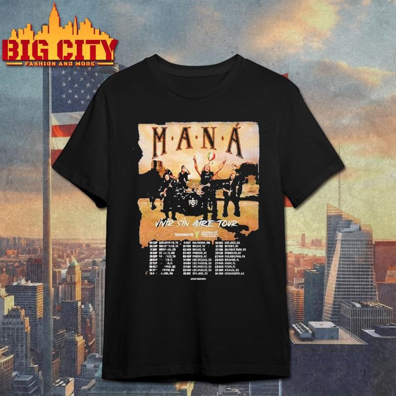 Mana Vivir Sin Aire Tour 2025 Shirt