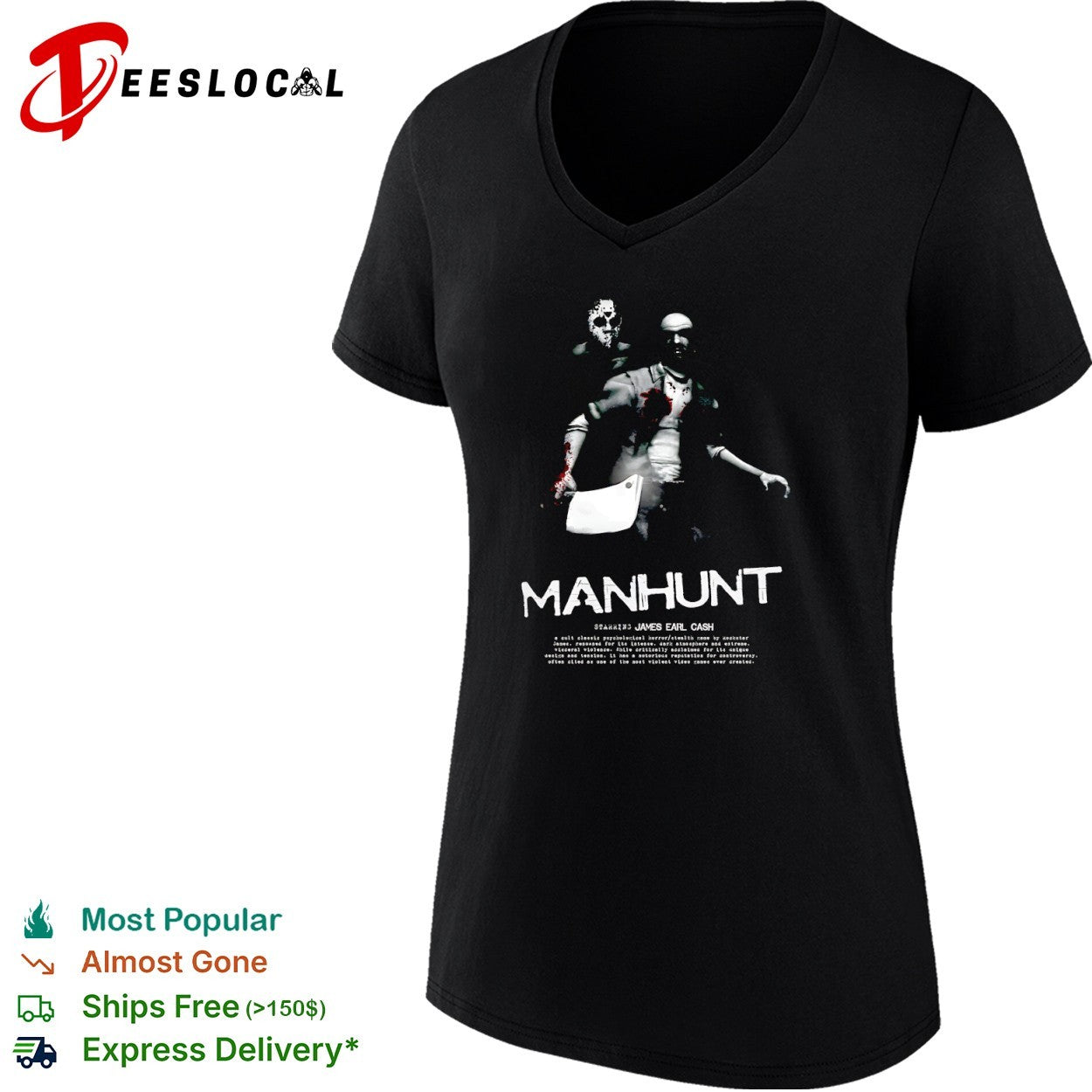 Manhunt James Earl Cash Rockstar Games cult classic psychological horror stealth shirt