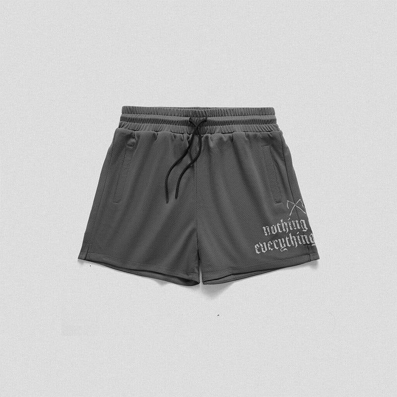 Mantra Shorts - Charcoal Elastic Menswear Mesh Pockets Fabric T-Shirts, Hoodie, Sweatshirt | CiraTrend.com