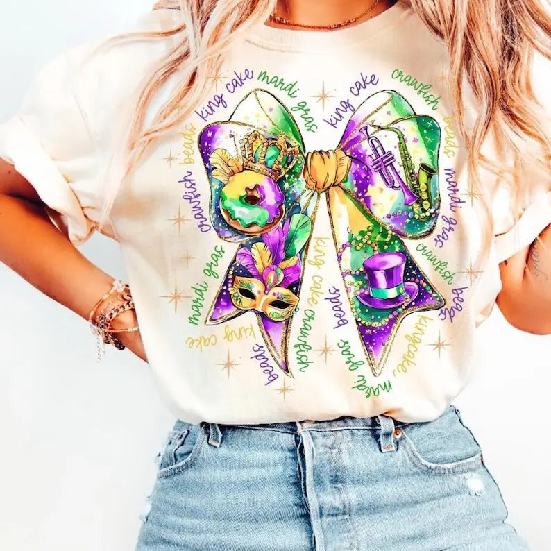 Mardi Gras Coquette Shirt, Mardi Gras Coquette T Shirt Hoodie, Sweatshirt | CiraTrend.com