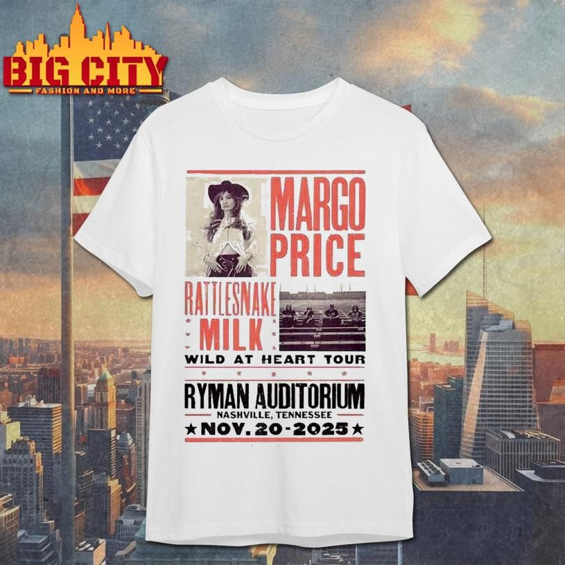 Margo Price Wild At Heart Tour Nov 20 2025 Nashville, Tn Concert Shirt