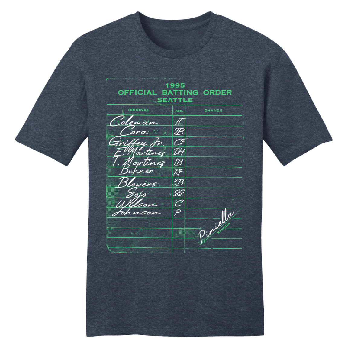 1995 Seattle Batting Lineup Tee Hoodie, Sweatshirt | CiraTrend.com