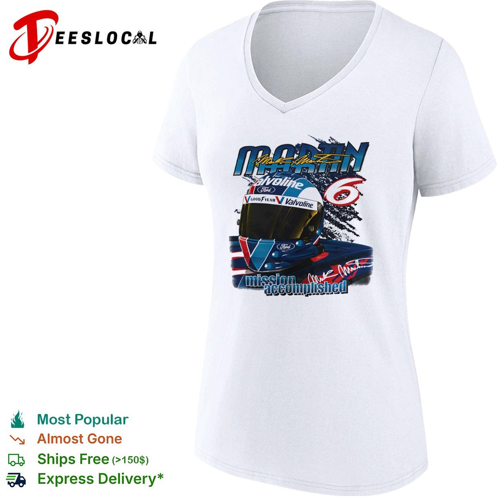 Mark Martin 6 Ford Valvoline NASCAR Mission Accomplished 1999 race shirt