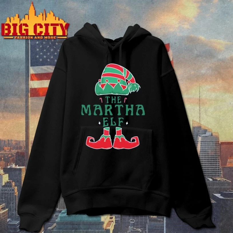 Martha Elf Personalized Name Christmas Family shirt