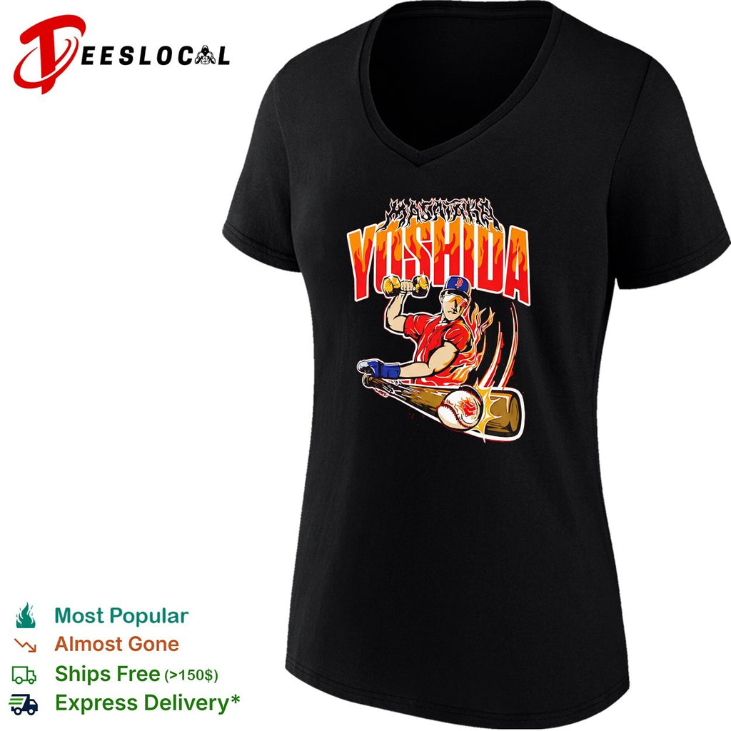 Masataka Yoshida Boston Red Sox holding gold dumbbell 2026 shirt