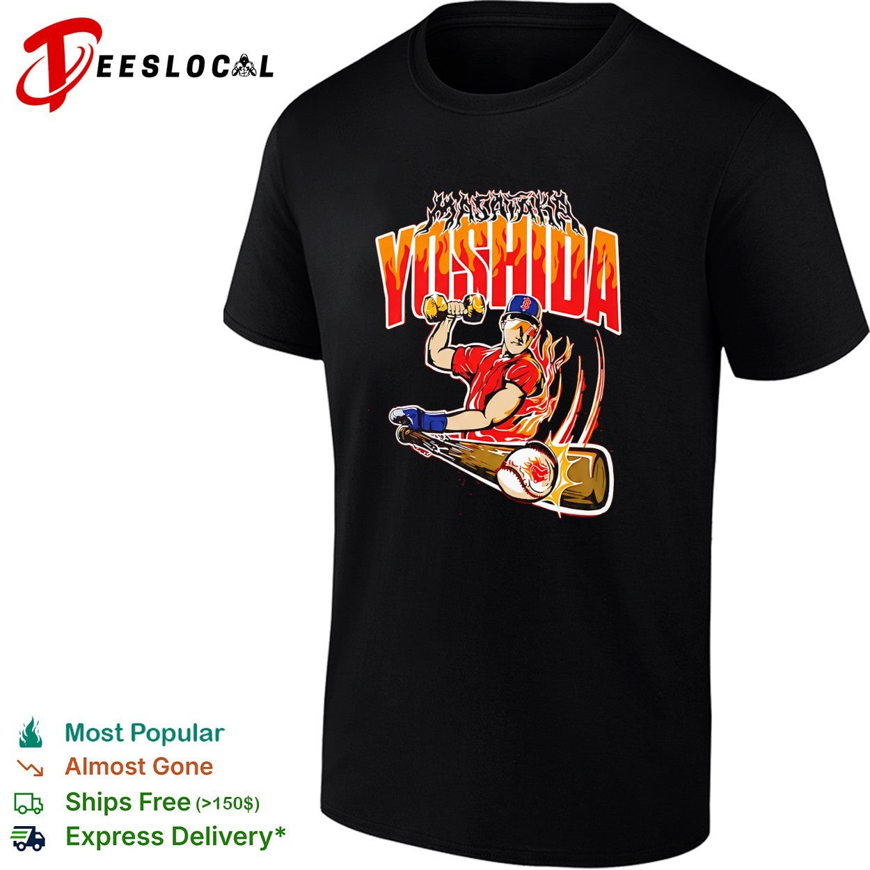 Masataka Yoshida Boston Red Sox holding gold dumbbell 2026 shirt