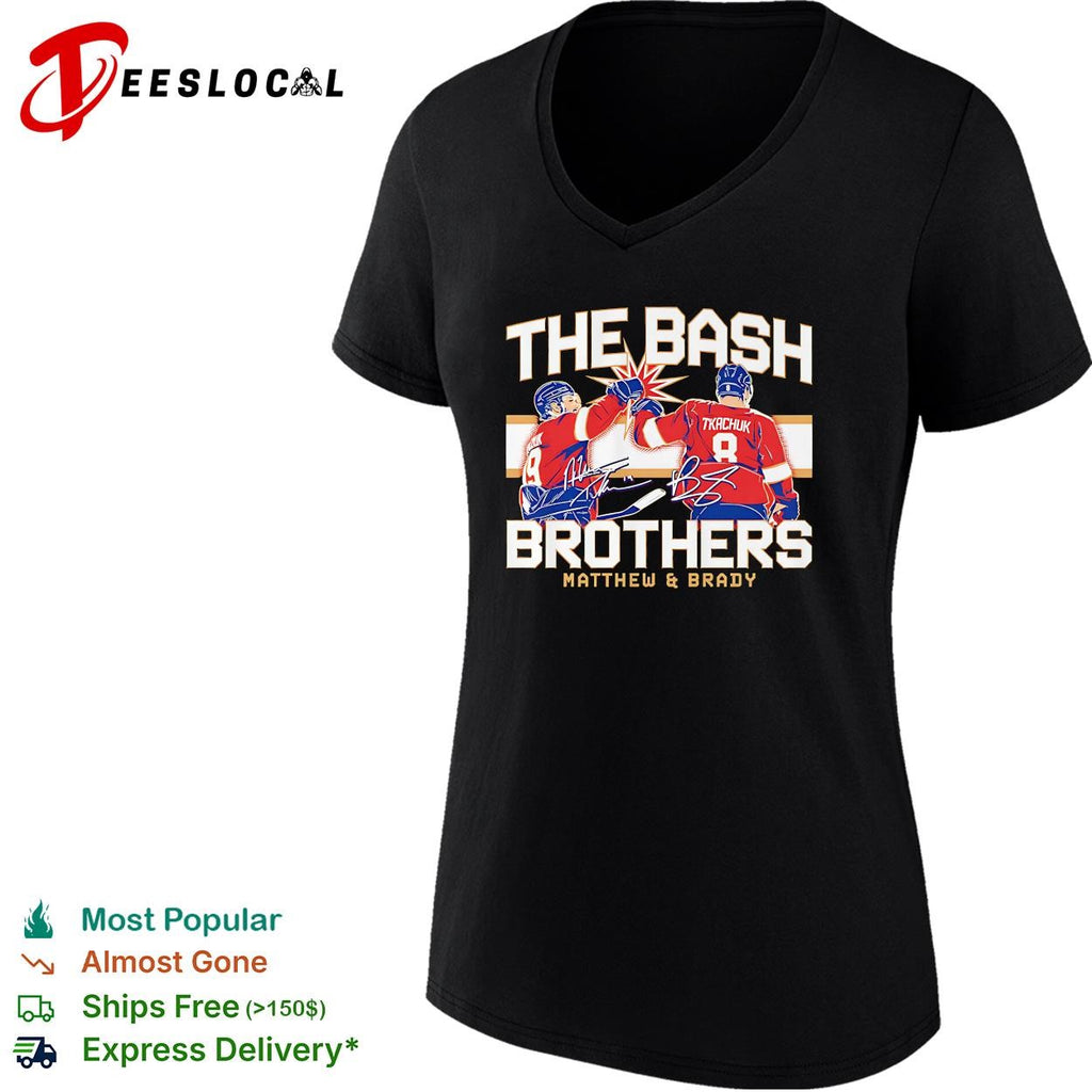 Matthew and Brady Tkachuk Florida Panthers The Bash Brothers siganture shirt