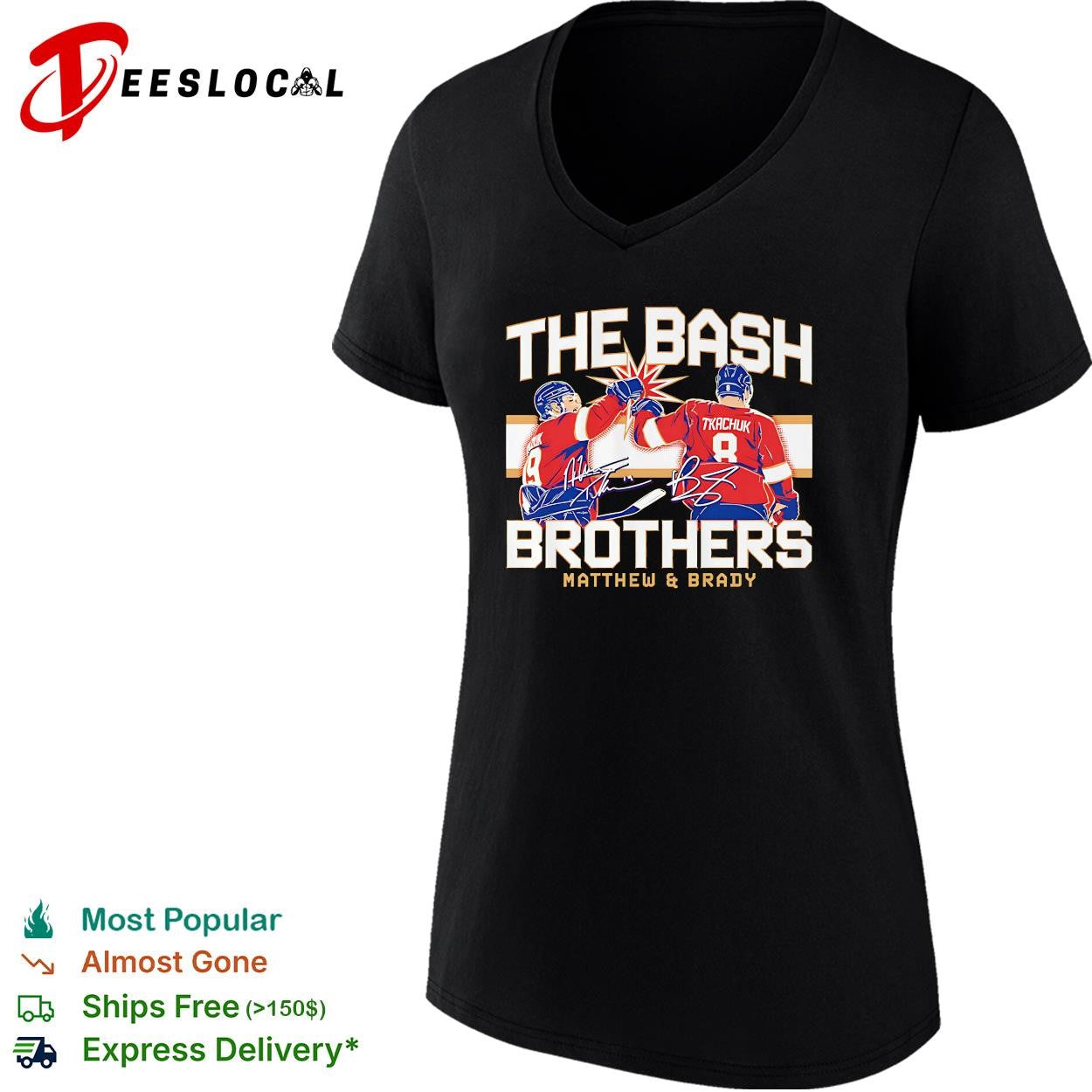 Matthew and Brady Tkachuk Florida Panthers The Bash Brothers siganture shirt