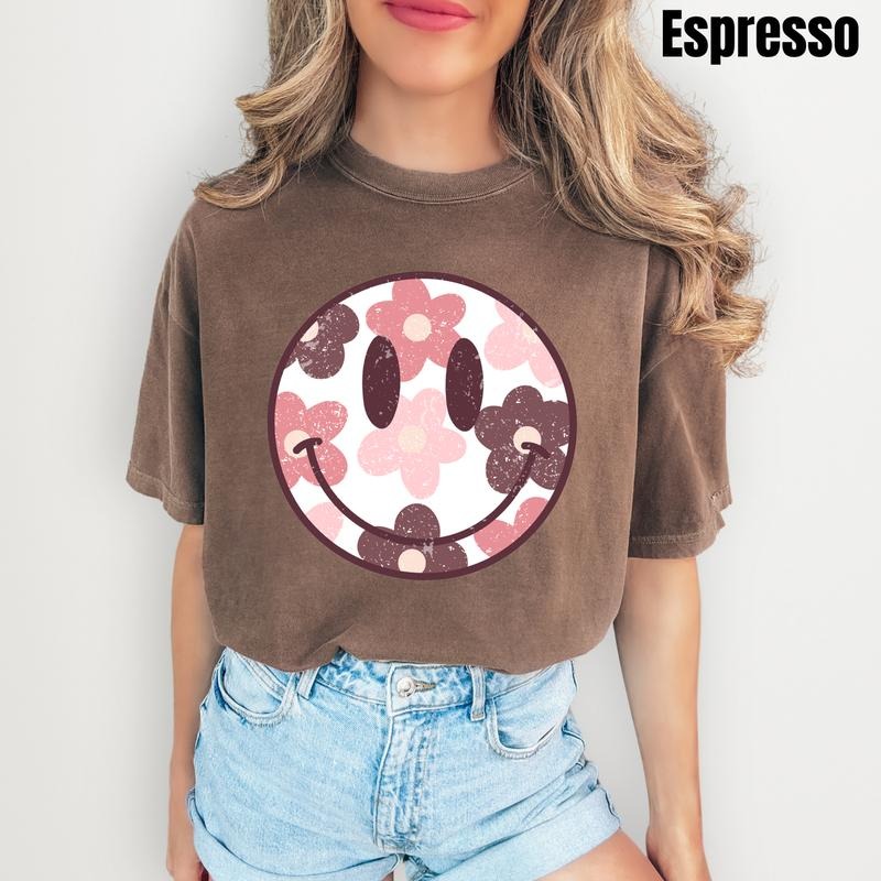 Mauve Mix Happy Face Comfort Colors T-Shirt 'NLB' Hoodie, Sweatshirt | CiraTrend.com