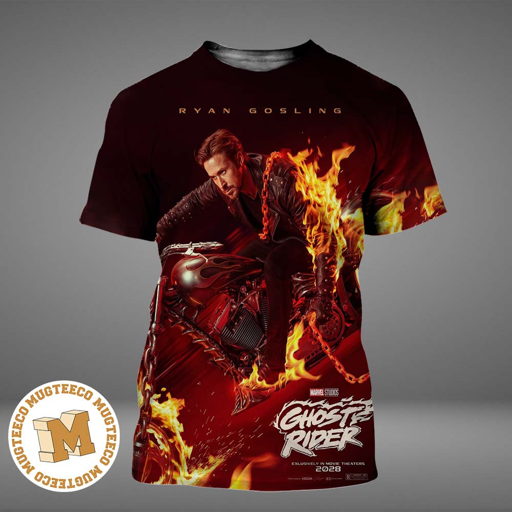 Mavel Ghost Rider Ryan Gosling 2028 Movie Poster All Over Print Shirt