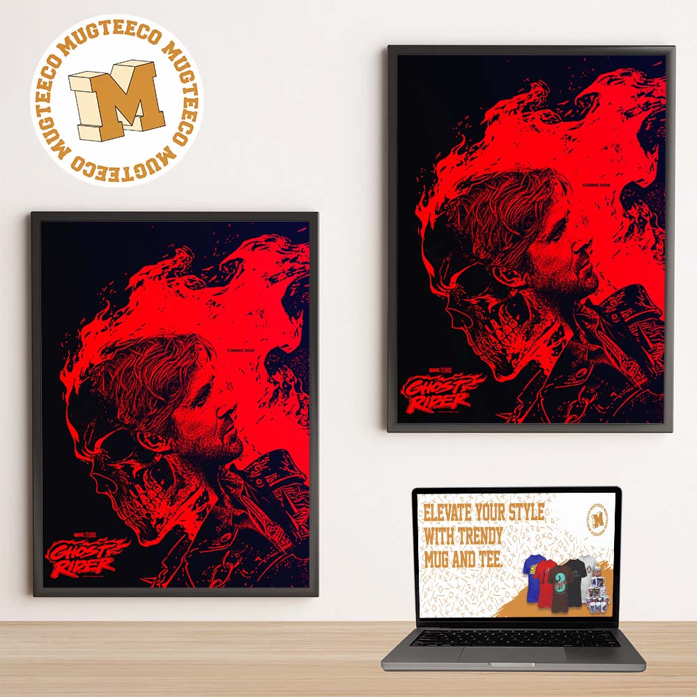 Mavel Ghost Rider Ryan Gosling Comming Soon 2028 Red Graphic Home Decor Poster Canvas