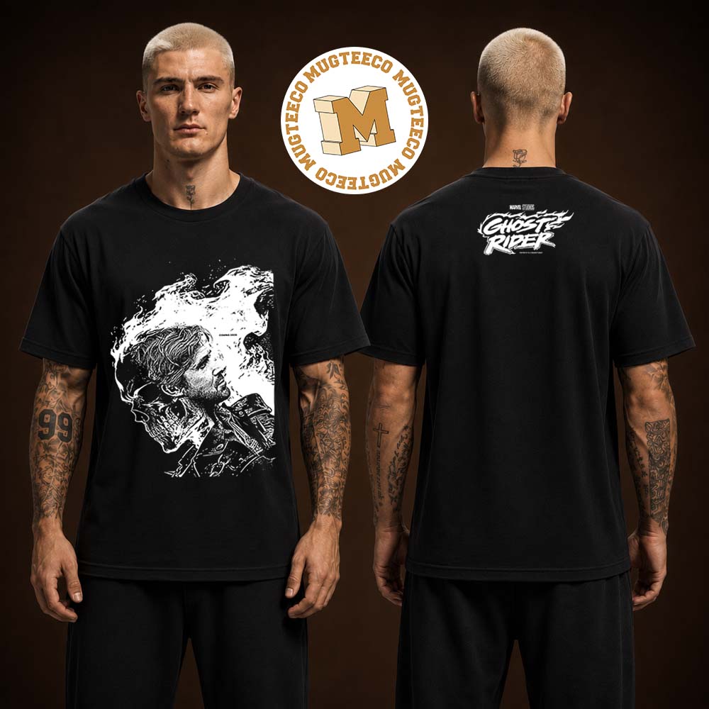 Mavel Ghost Rider Ryan Gosling Comming Soon 2028 White Graphic Two Sided Unisex T Shirt