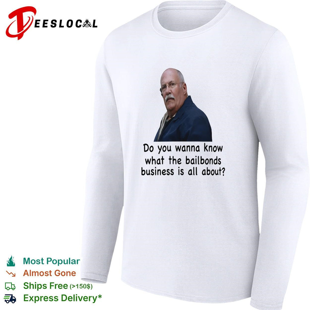 Max Cherry Jackie Brown do you wanna know what the bailbonds business is all about man portrait shirt