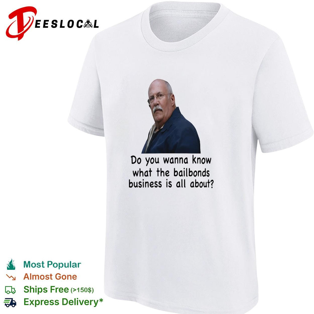 Max Cherry Jackie Brown do you wanna know what the bailbonds business is all about man portrait shirt