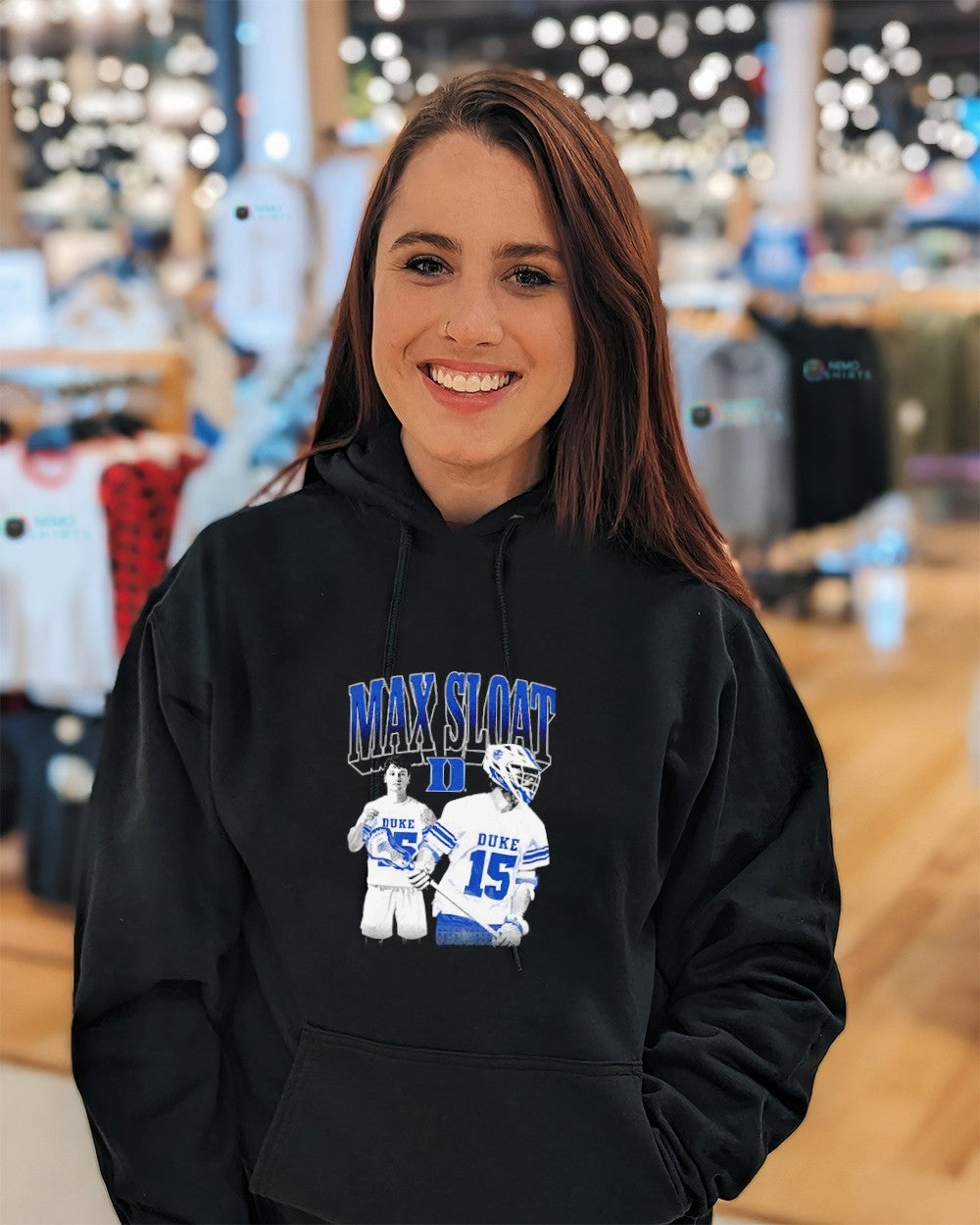 Max Sloat Duke Blue Devils men’s lacrosse player name collage shirt