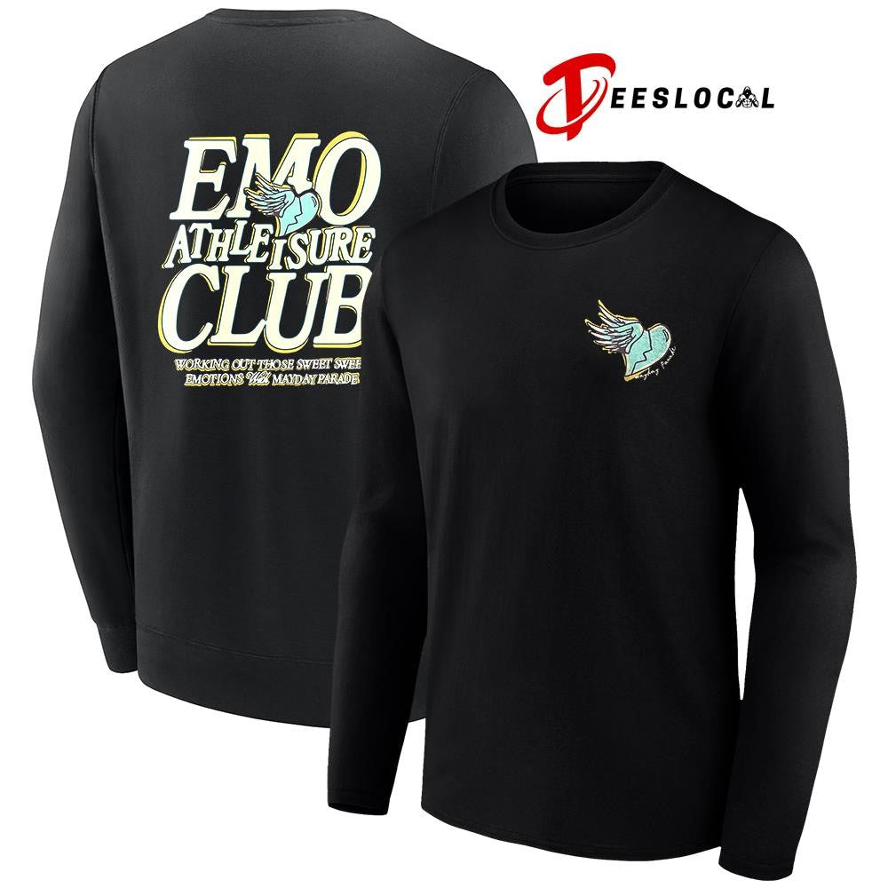 Mayday Parade emo athleisure club heart text shirt