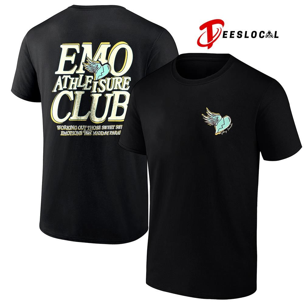 Mayday Parade emo athleisure club heart text shirt