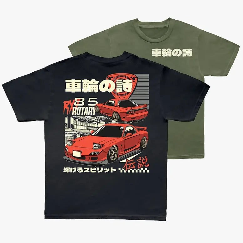 Mazda RX-7 FD3S Rotary Sports Car Japanese Drift Culture T-Shirt , FOR UNISEX ,GIFT FOR HIM AND HER Menswear Top...