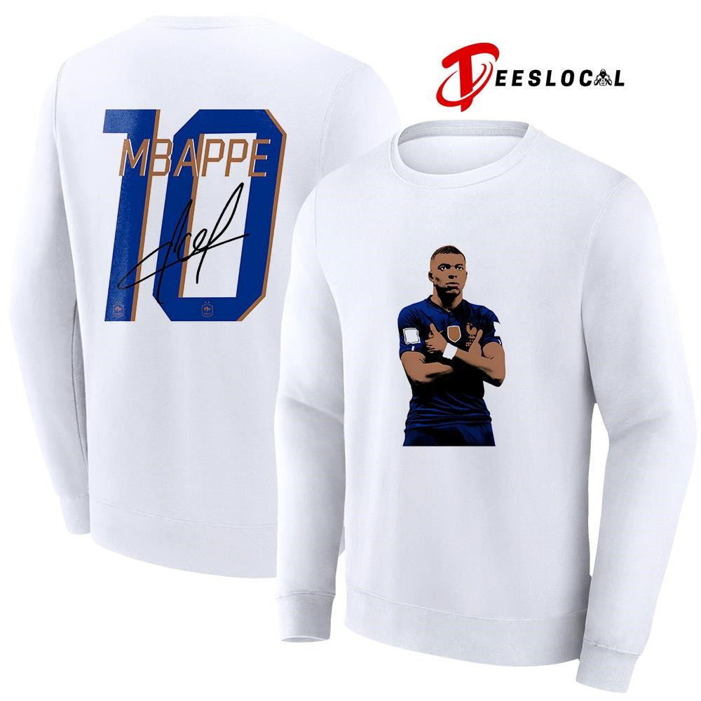 Mbappe World Cup name and number signature shirt