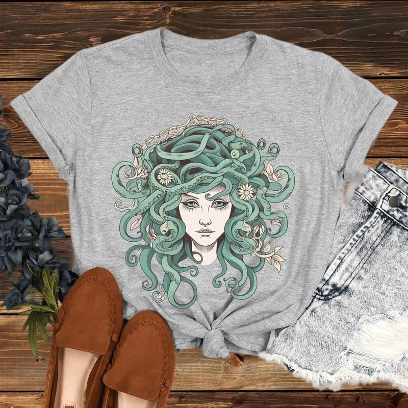 Medusa Tshirt, Medusa Gorgona T-Shirt, Snake Shirt, Greek Mythology, Gorgona Shirt, Medusa Shirt, Greek Mythology Shirt,...