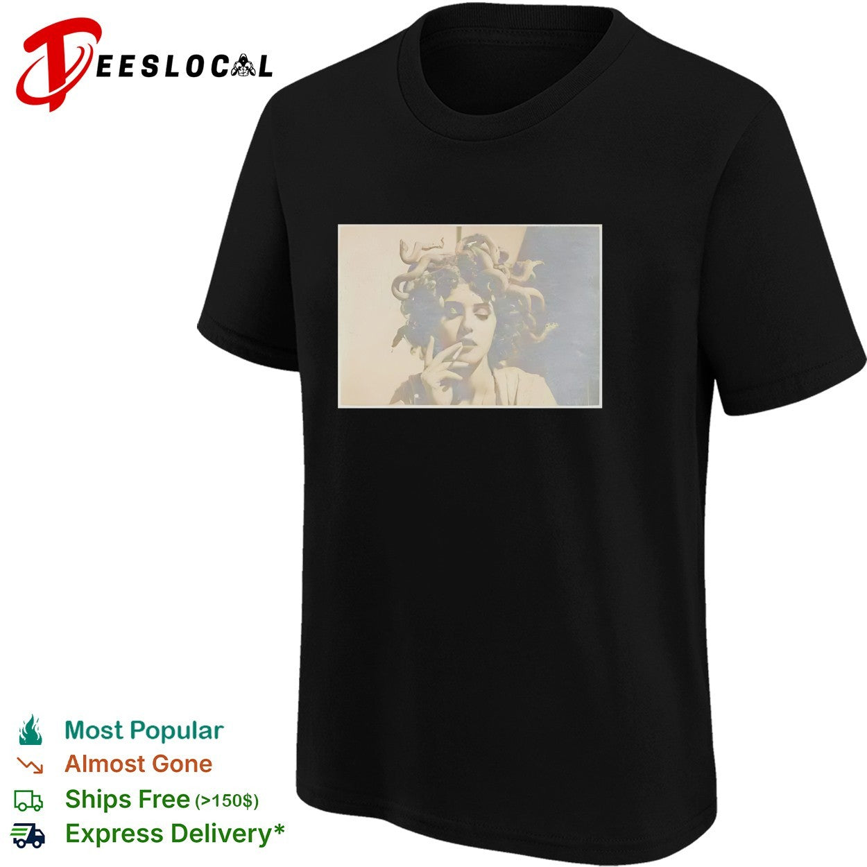 Medusa smoking cigarette vintage shirt