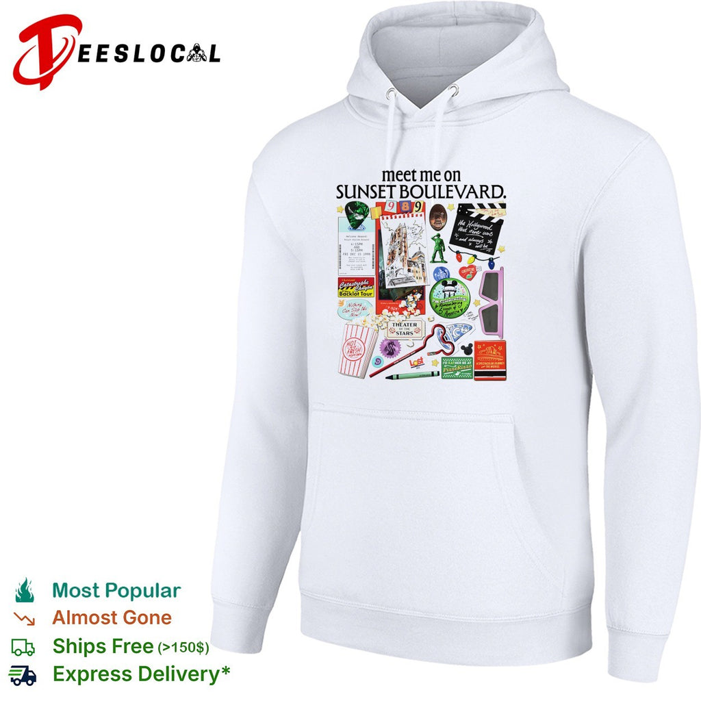 Meet me on Sunset Boulevard Hollywood collage shirt