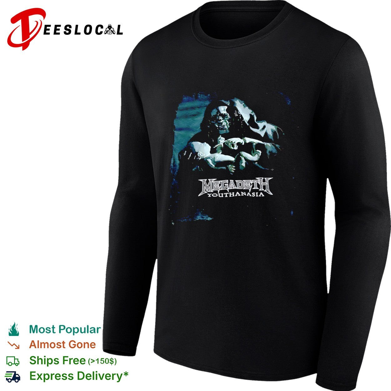 Megadeth Youthanasia Vic Rattlehead with infant band shirt