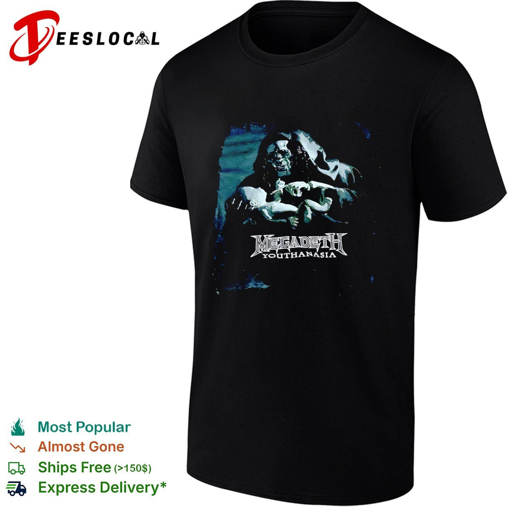 Megadeth Youthanasia Vic Rattlehead with infant band shirt