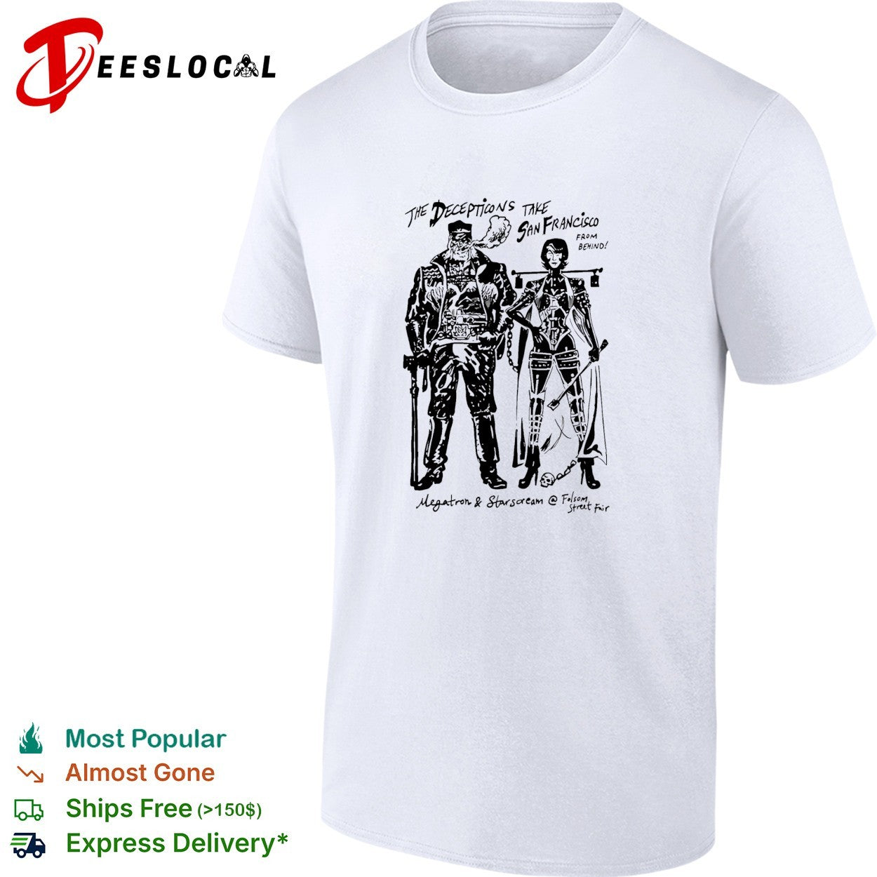 Megatron and Starscream Transformers the Decepticons take San Francisco shirt