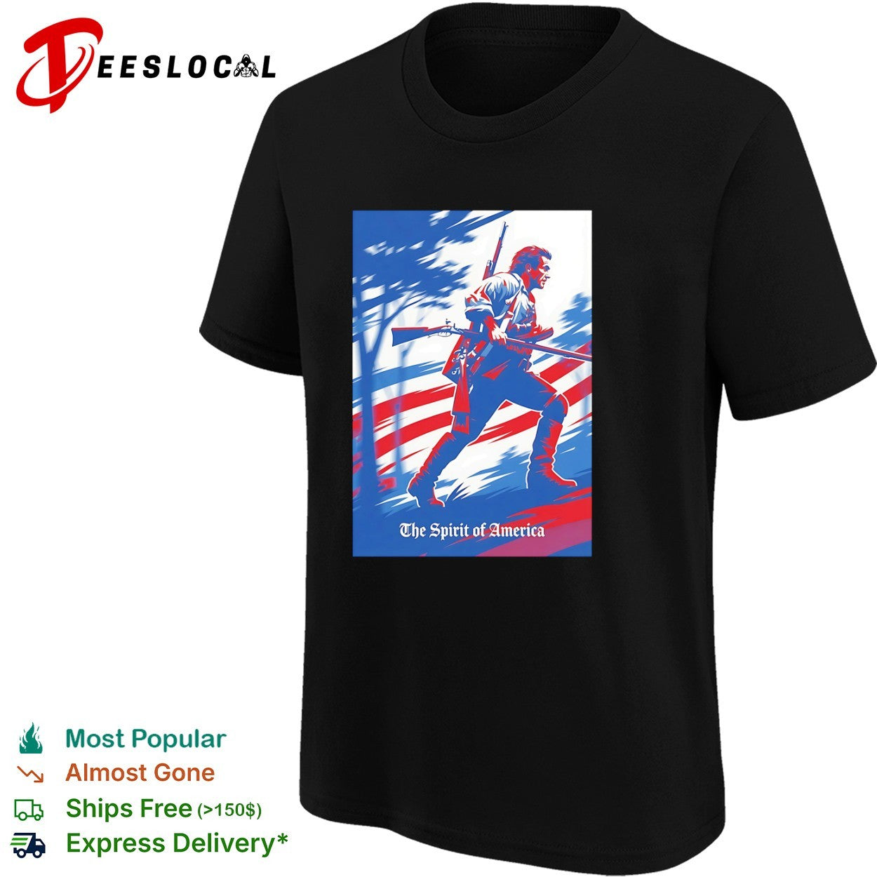 Mel Gibson The Patriot The Spirit of America shirt