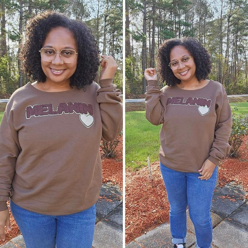 Melanin Love Chenille Patch T-Shirts, Hoodie, Sweatshirt | CiraTrend.com