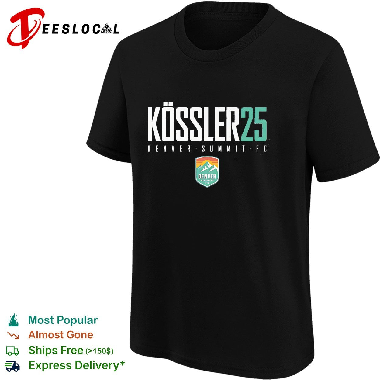 Melissa Kossler 25 Denver Summit FC professional women’s soccer team shirt