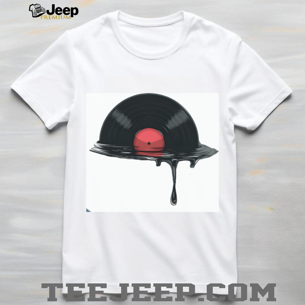 Melting Vinyl Record LP Minimalist Music Enthusiast Shirt