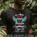Memorial Mom In Heaven Angel Wings Remembrance T Shirt