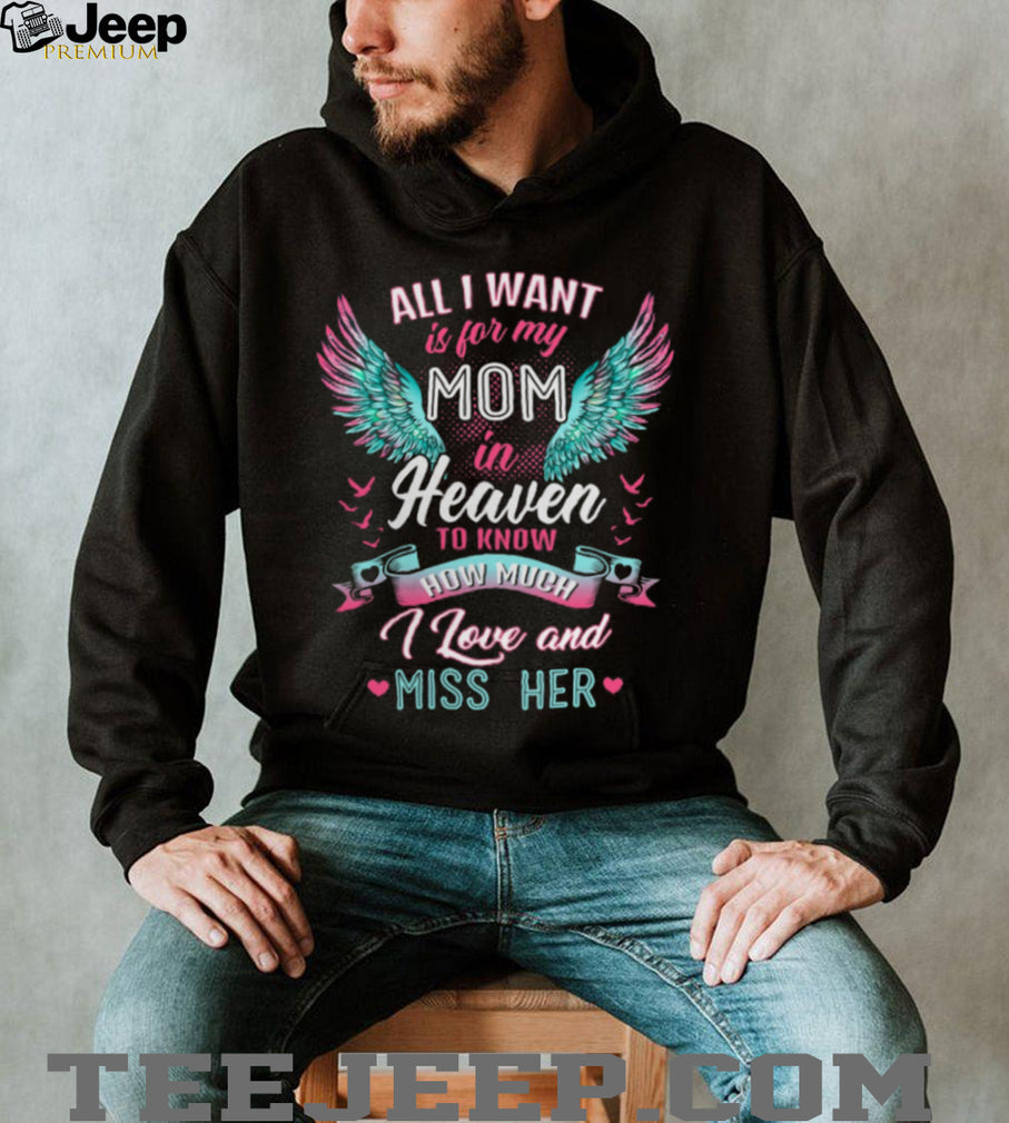 Memorial Mom In Heaven Angel Wings Remembrance T Shirt
