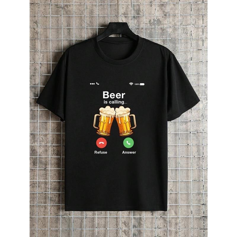 Men Beer Printed Casual Short-Sleeved T-Shirt For Spring And Summer Made in USA Hoodie, Sweatshirt | CiraTrend.com