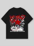 Men's Cartoon & Letter Print Drop Shoulder Tee, Regular Fit Casual Comfy Round Neck Half Sleeve T-Shirt for Summer, Men's...