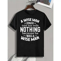Men's Casual Athletic T-Shirt - Round Neck with Letter Print Design, Machine Washable - Perfect for Summer, Men's Casual,...
