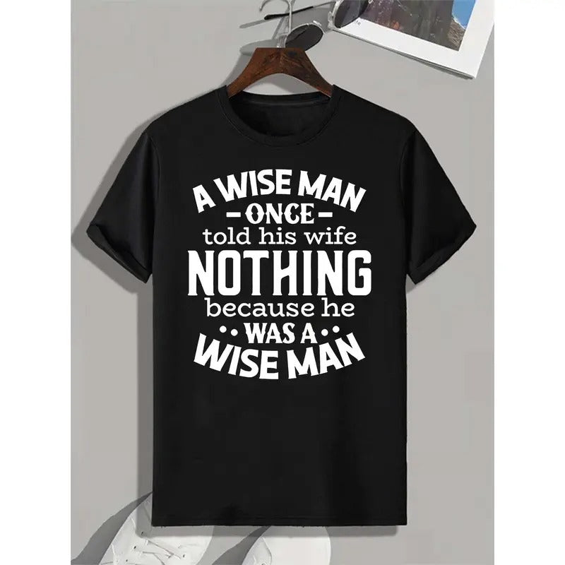 Men's Casual Athletic T-Shirt - Round Neck with Letter Print Design, Machine Washable - Perfect for Summer, Men's Casual,...