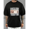 Men's Casual Short Sleeve T-Shirt With Dollar Bill Print Made in USA Hoodie, Sweatshirt | CiraTrend.com