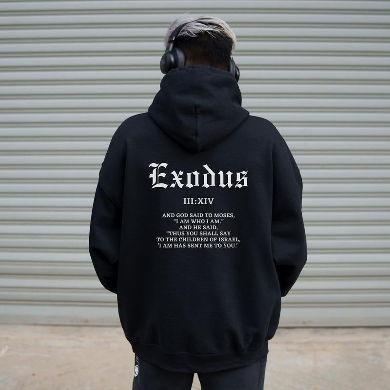 Men's Christian Hoodie Bible Verse Hoodie Christian Merch Mens Christian Streetwear Jesus Hoodie Christian Sweatshirt...
