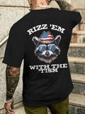 Men's Graphic Print Round Neck Tee, Casual Fashion Short Sleeve T-shirt for Daily Wear, Men's Top for All Seasons Hoodie,...